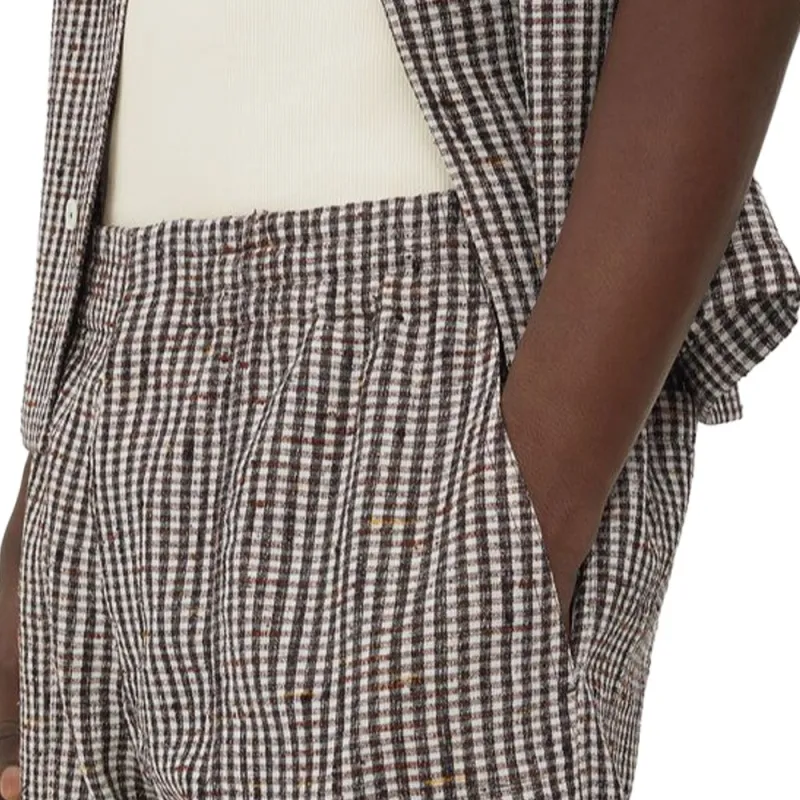 Bottega Veneta Logo Detailed Checkered Shorts-4