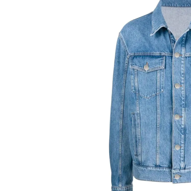 BALMAIN Logo Embroidered Denim Jacket-4