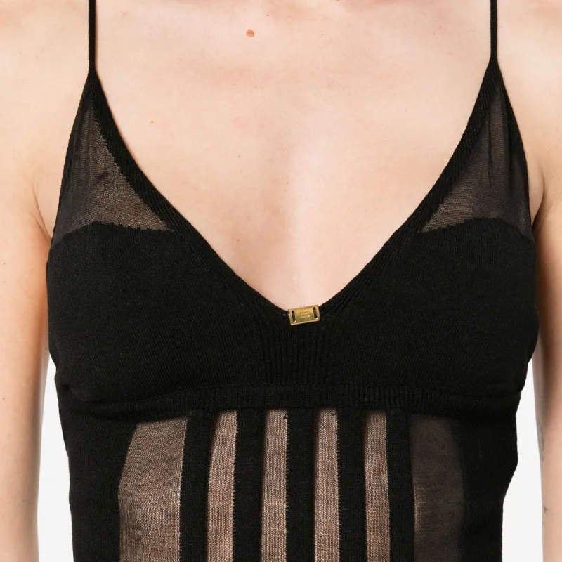 Elisabetta Franchi Semi Sheer Corset Top-4