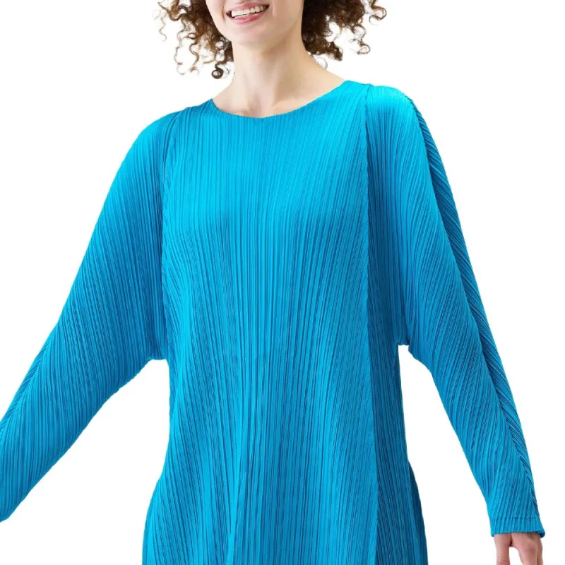 PLEATS PLEASE ISSEY MIYAKE Long Sleeved Dress Women's Bright Blue-5