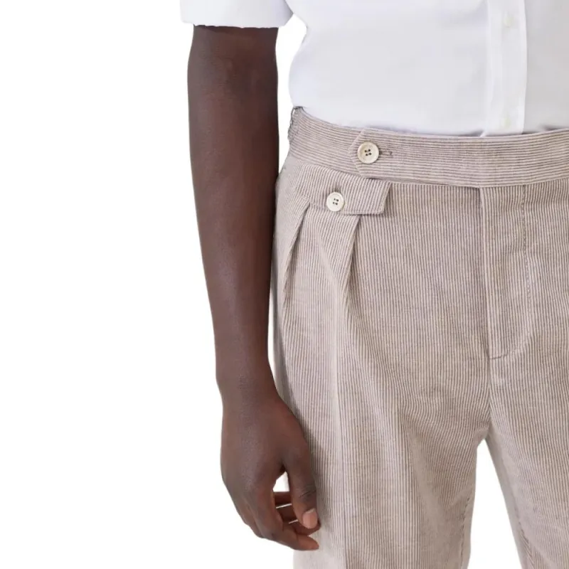 Brunello Cucinelli SS25 Suit Trouser Men's Beige-4