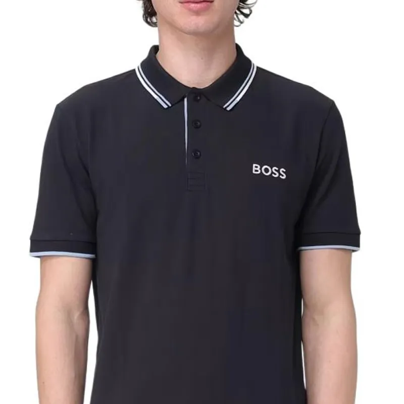 Boss HUGO BOSS Logo Embroidered Short Sleeved Polo Shirt-4