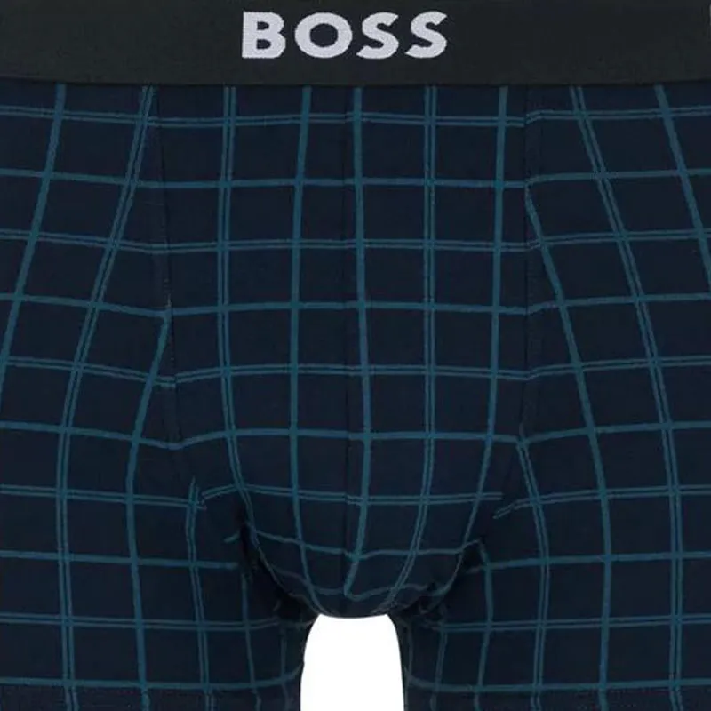 HUGO BOSS Triple Pack Of Stretch Cotton Trunks With Logo Waistbands Underpants Men's 3 Pack-3