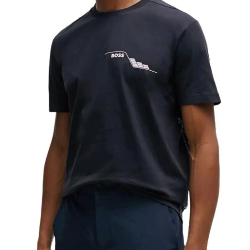 HUGO BOSS Logo print Cotton T shirt-5