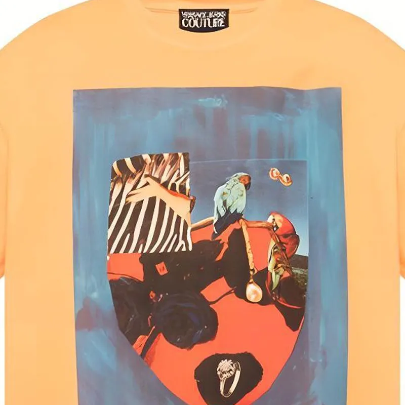 VERSACE JEANS COUTURE T Shirt Men's Orange-4