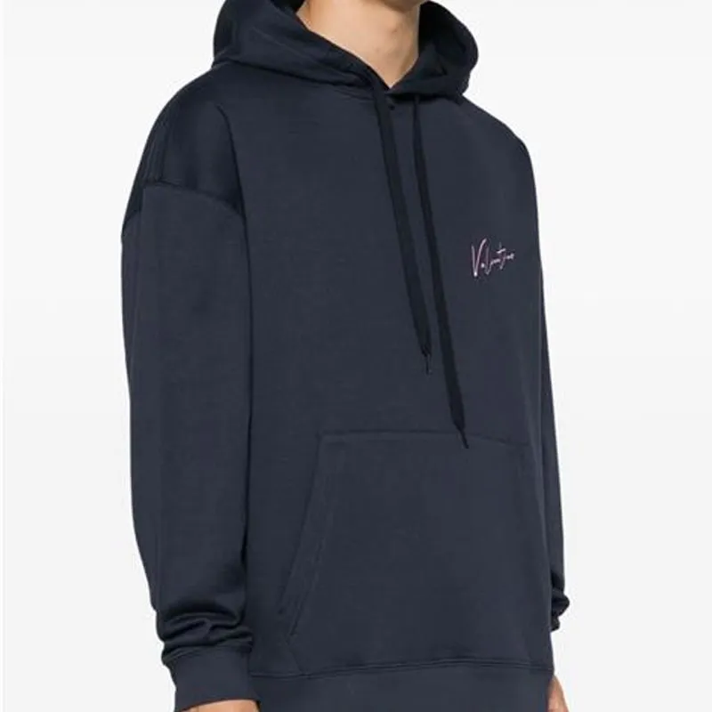 Valentino Logo Printed Drawstring Hoodie-4