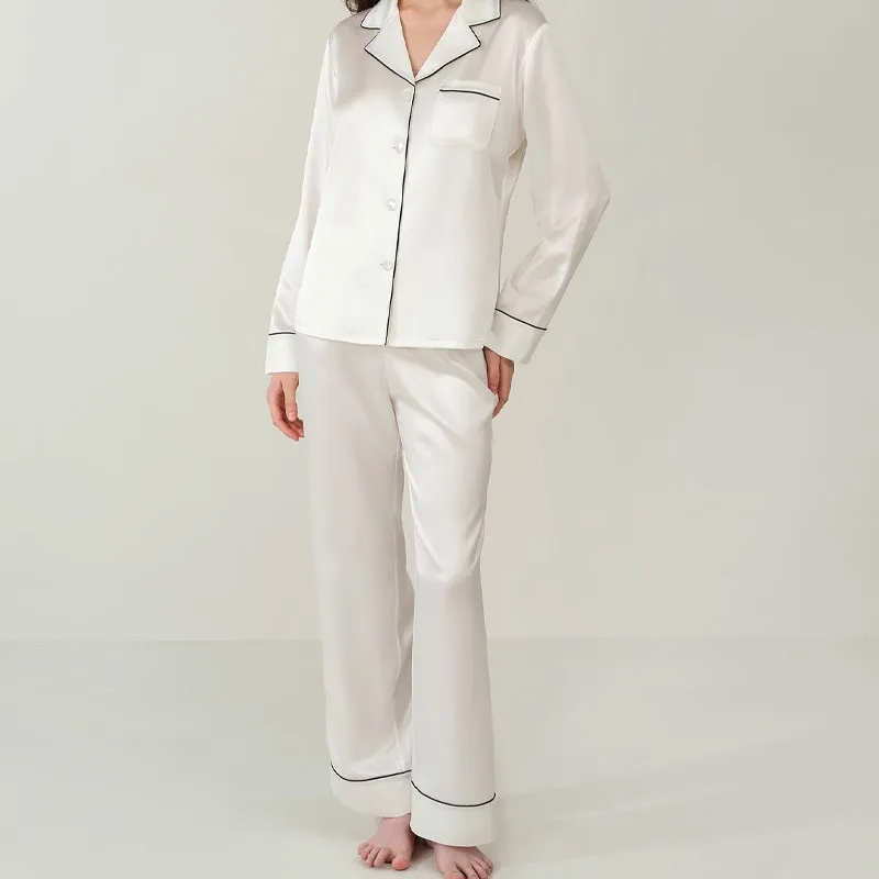 SILKY MIRACLE FW23 Pajama Set Women's Pearl White-1