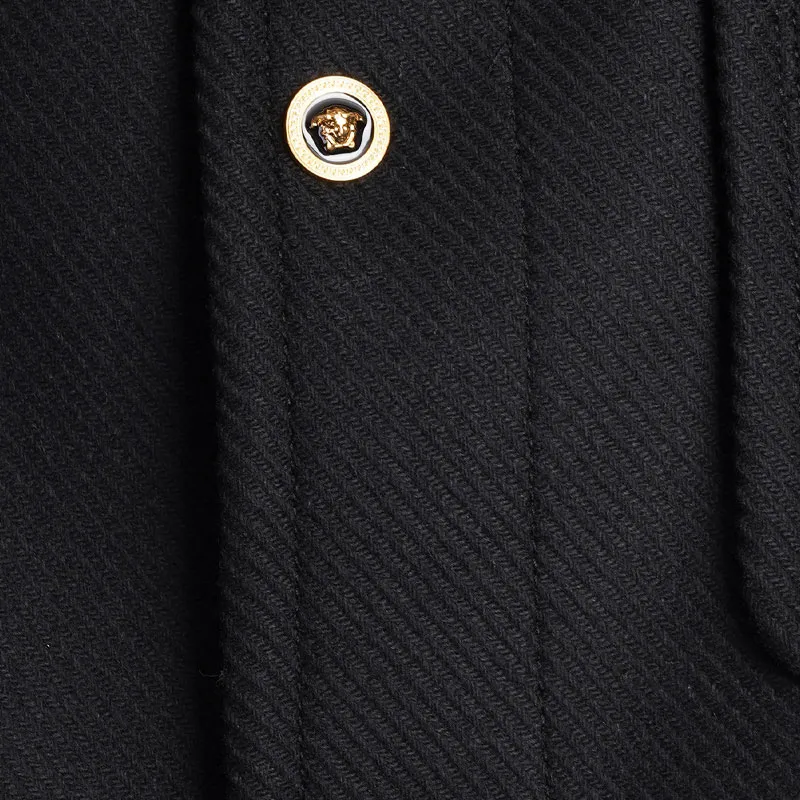 VERSACE Long Sleeved Buttoned Peacoat-4