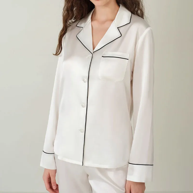SILKY MIRACLE FW23 Pajama Set Women's Pearl White-2