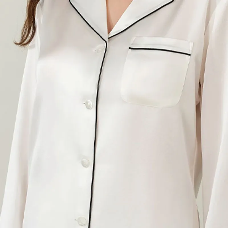 SILKY MIRACLE FW23 Pajama Set Women's Pearl White-3