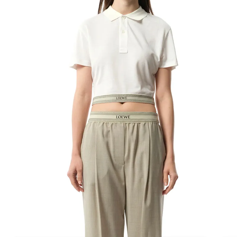 LOEWE FW24 Polo Shirt Women's White-2