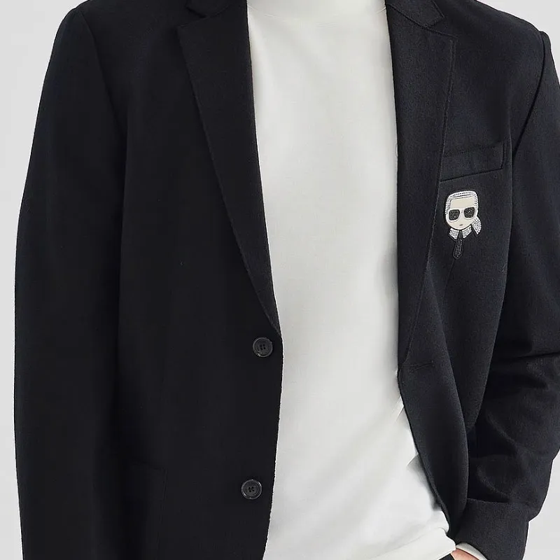 KARL LAGERFELD FW23 Business Suit Coat Men's Black-3