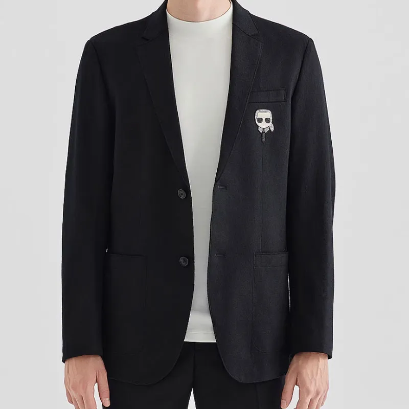 KARL LAGERFELD FW23 Business Suit Coat Men's Black-2