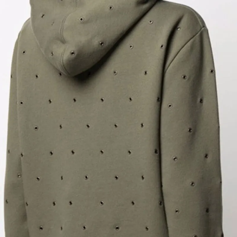 SAINT LAURENT Eyelet embellished Hoodie-4