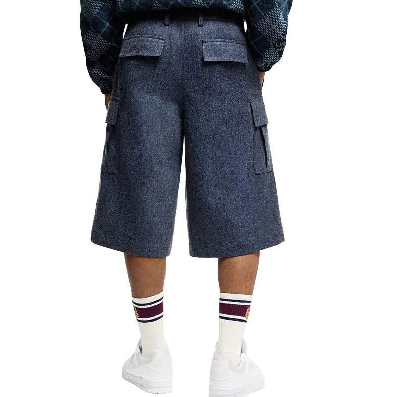 LOUIS VUITTON Oversized Cotton And Wool Blend Cargo Shorts-4