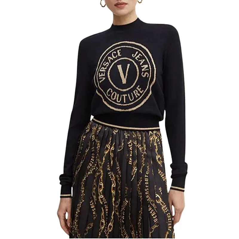 VERSACE JEANS COUTURE V Emblem Wool Jumper-2