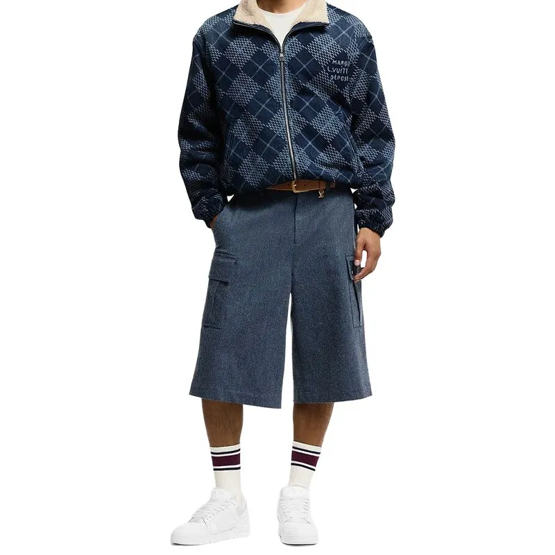 LOUIS VUITTON Oversized Cotton And Wool Blend Cargo Shorts-3