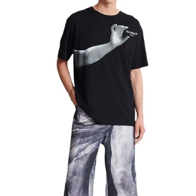 BALMAIN Classic Statue Print T Shirt-3