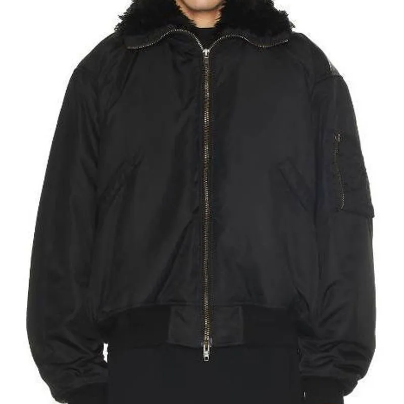Balenciaga Faux Fur Hooded Jacket-3