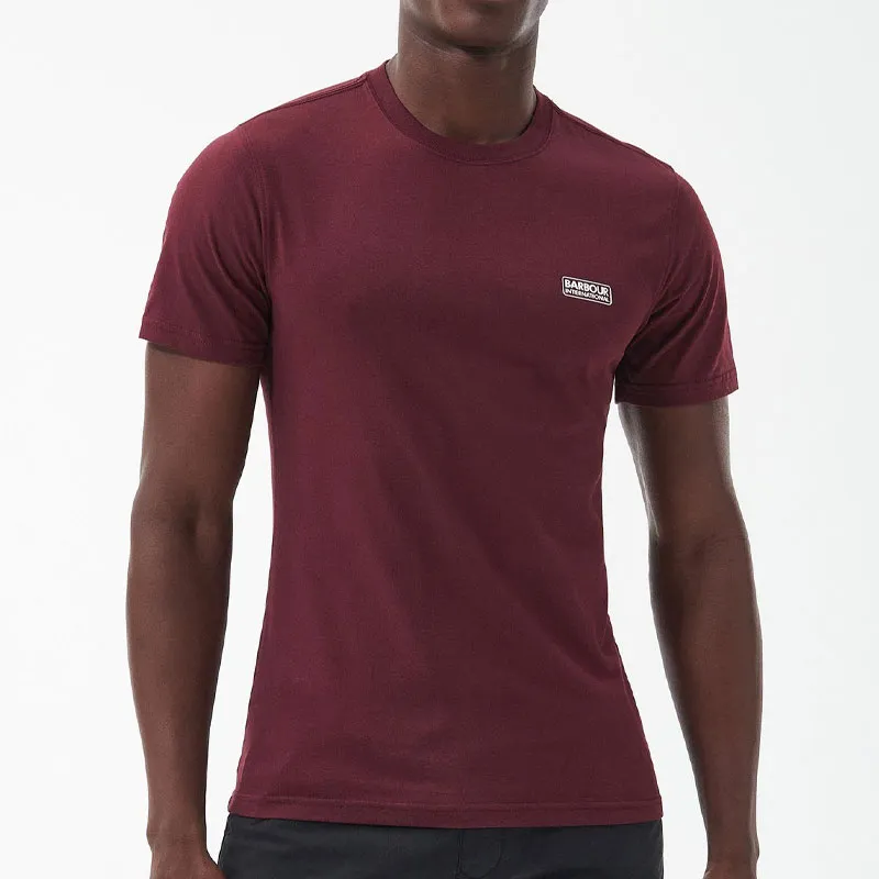 BARBOUR T-Shirts Men Burgundy-1