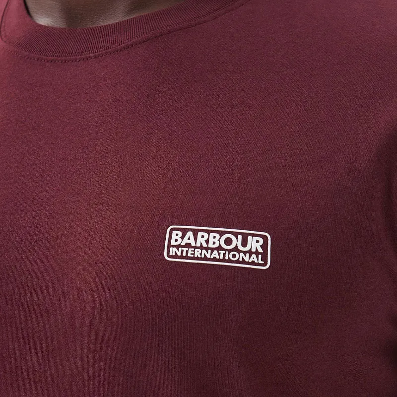 BARBOUR T-Shirts Men Burgundy-5