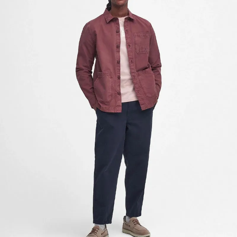 BARBOUR Shirts Men Burgundy-3