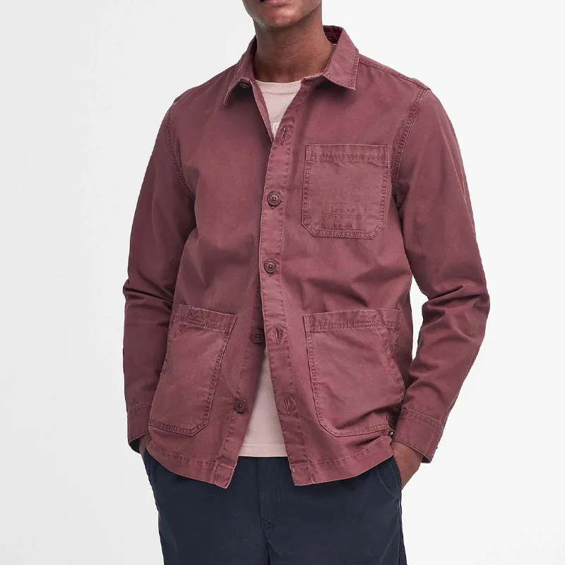 BARBOUR Shirts Men Burgundy-1