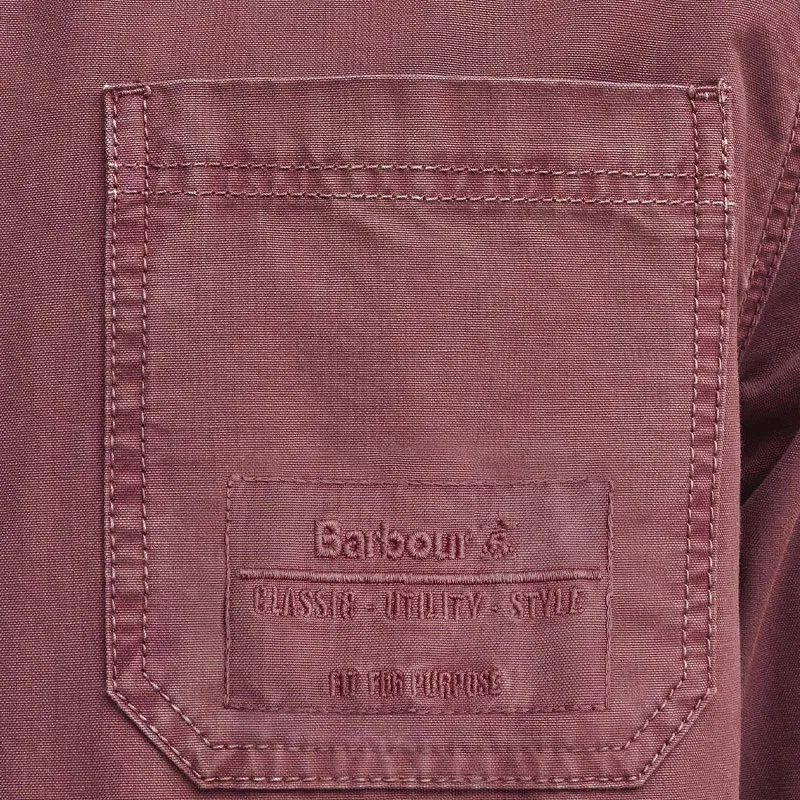 BARBOUR Shirts Men Burgundy-5