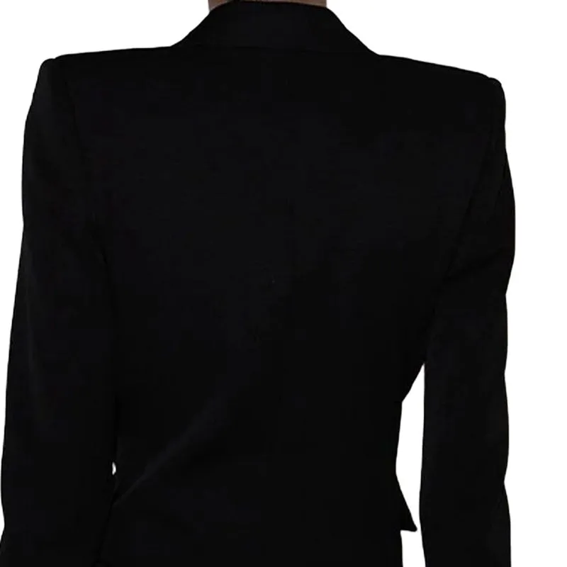 SAINT LAURENT Cropped Tuxedo Blazer-4