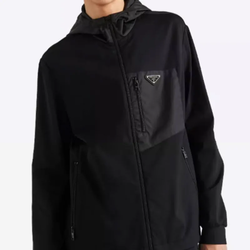 PRADA Panelled Hooded Jacket-3