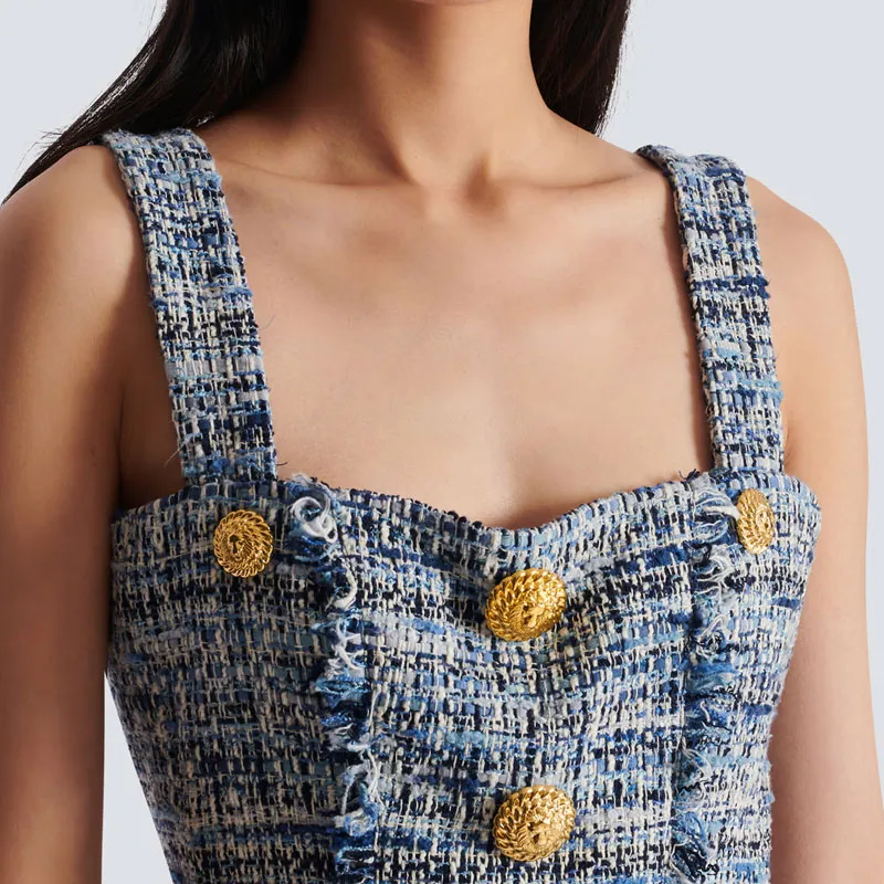 BALMAIN Short Tweed Dress-6