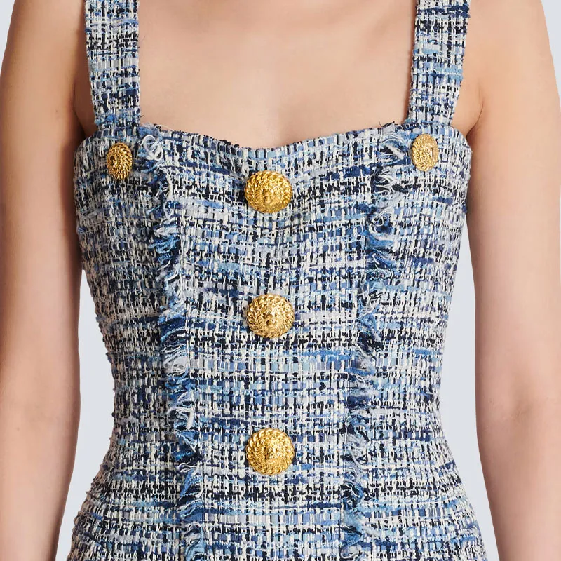 BALMAIN Short Tweed Dress-4