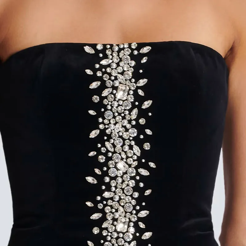 BALMAIN Rhinestone-embellished Maxi Dress-4