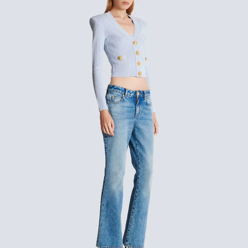 BALMAIN Chiocciola Long Sleeved Buttoned Cardigan-3