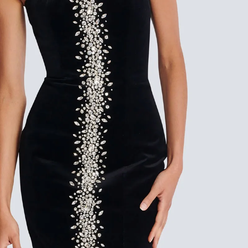 BALMAIN Rhinestone-embellished Maxi Dress-5