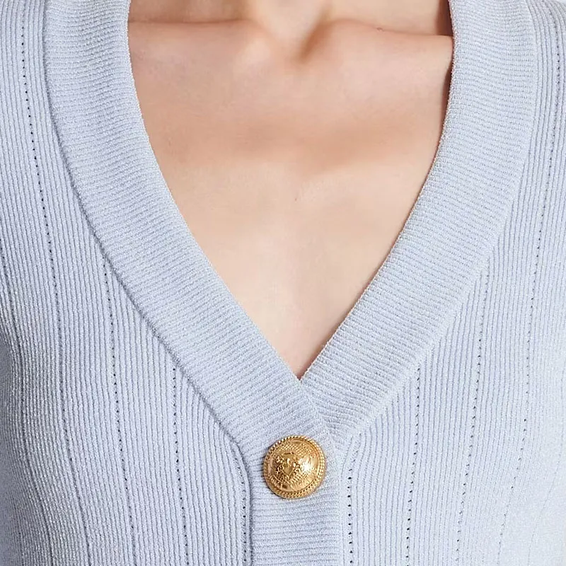 BALMAIN Chiocciola Long Sleeved Buttoned Cardigan-4