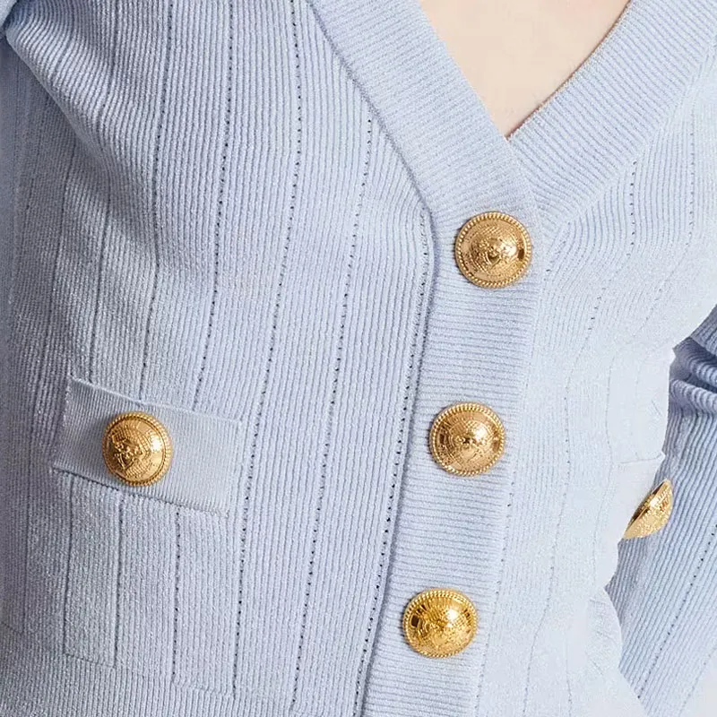 BALMAIN Chiocciola Long Sleeved Buttoned Cardigan-5