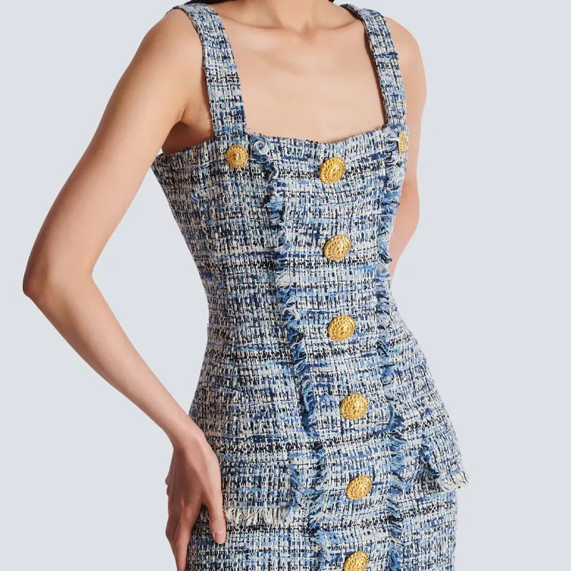 BALMAIN Short Tweed Dress-5
