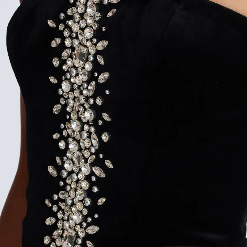 BALMAIN Rhinestone-embellished Maxi Dress-7