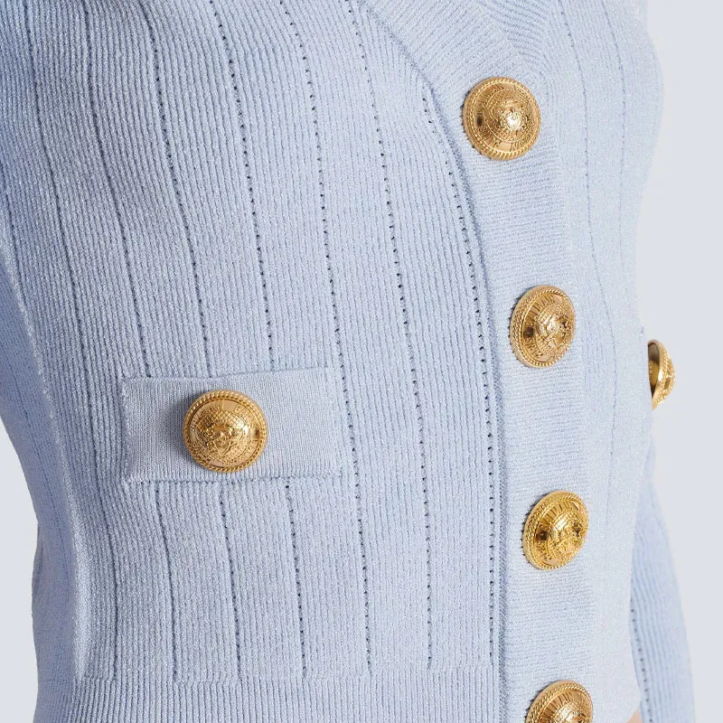 BALMAIN Chiocciola Long Sleeved Buttoned Cardigan-7