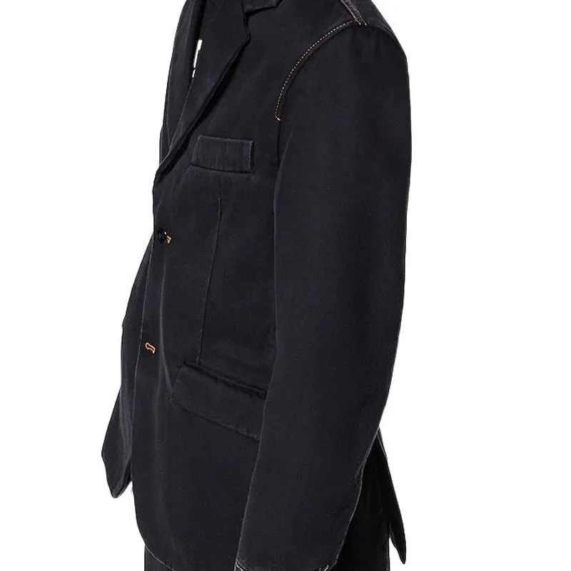 LOUIS VUITTON Denim Jacket Men's Black-4