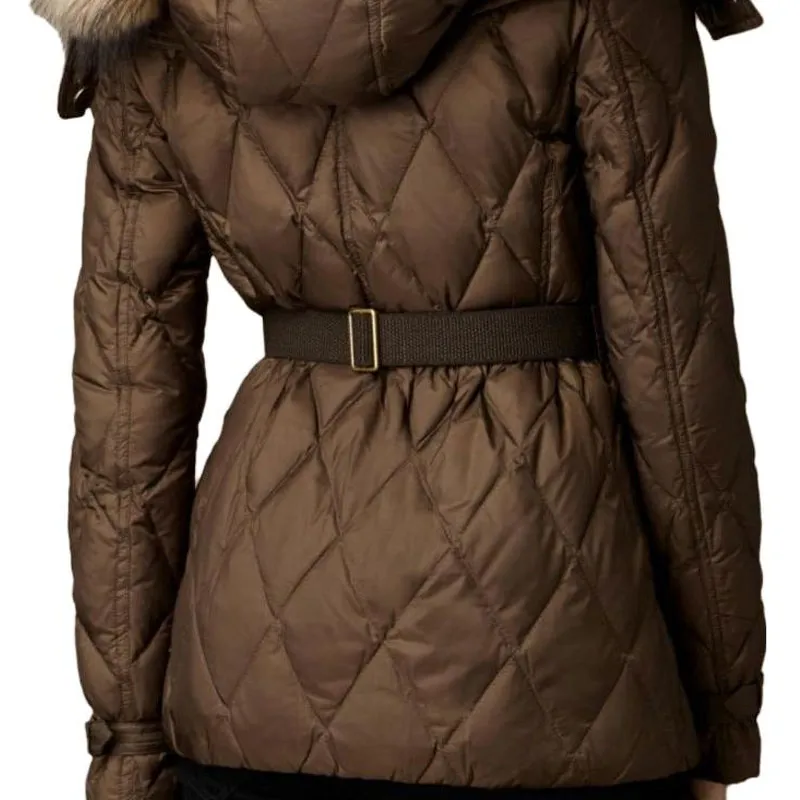 Burberry Down Jackets Women's Brown-5