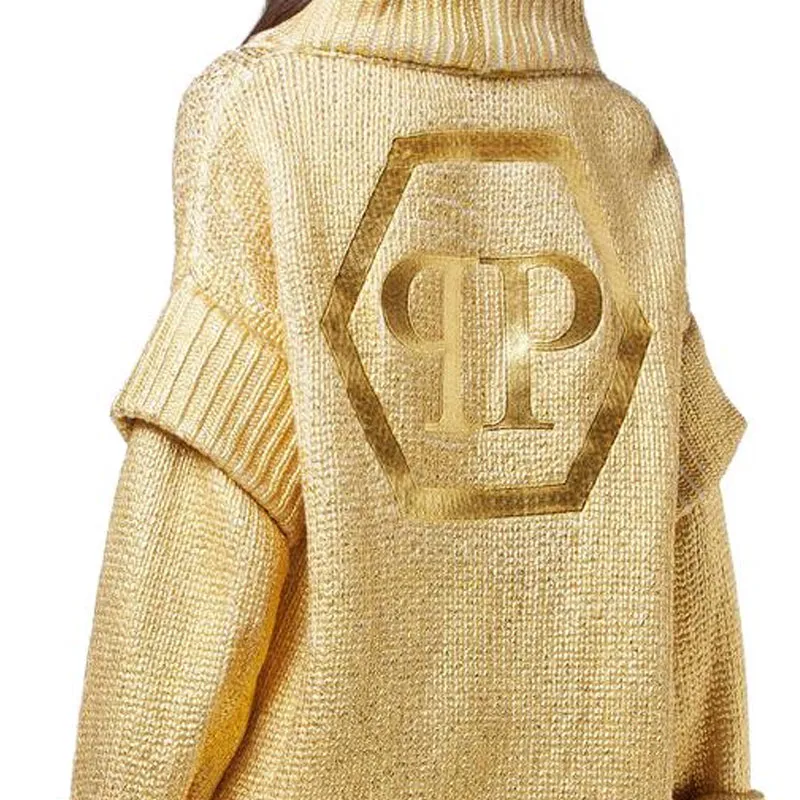 PHILIPP PLEIN Maxi Hexagon Metallic Pullover-4