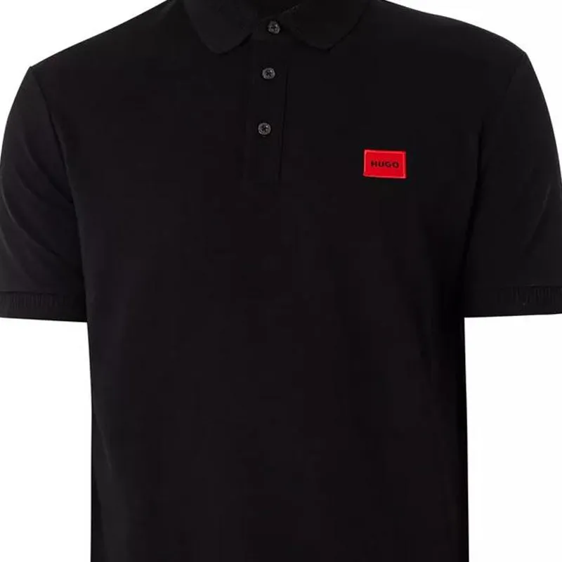 Hugo Logo patch Cotton piqué Polo Shirt-4