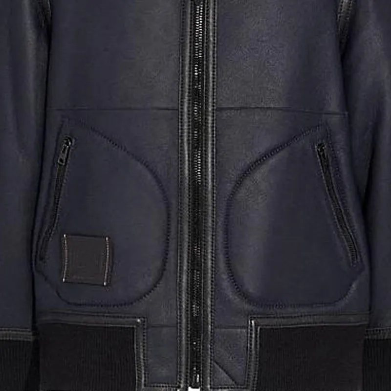 COACH Leather Jackets Men Navy-5
