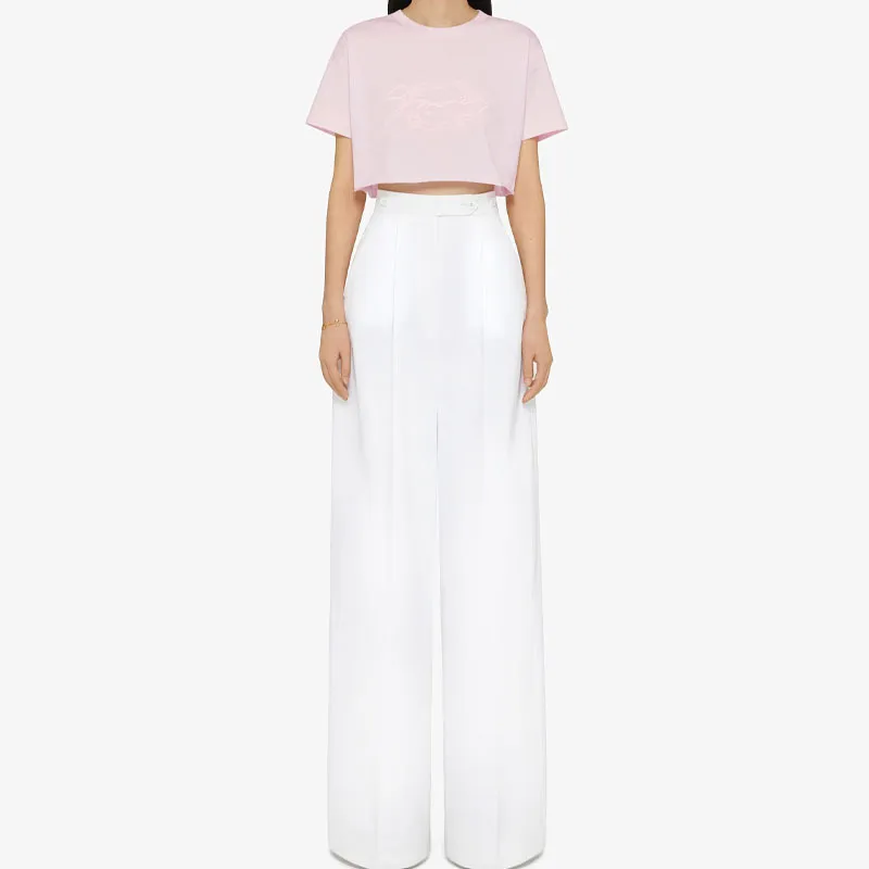 Givenchy Logo Embroidered Cropped T Shirt-1