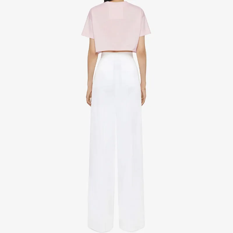 Givenchy Logo Embroidered Cropped T Shirt-2