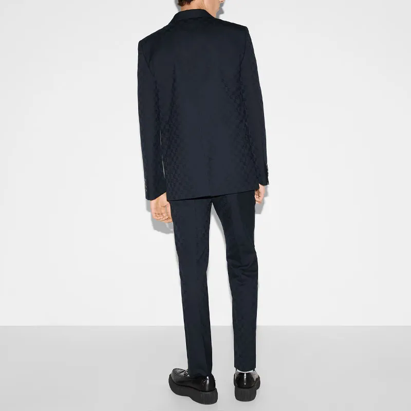 GUCCI Monogrammed Buttoned Suit-4