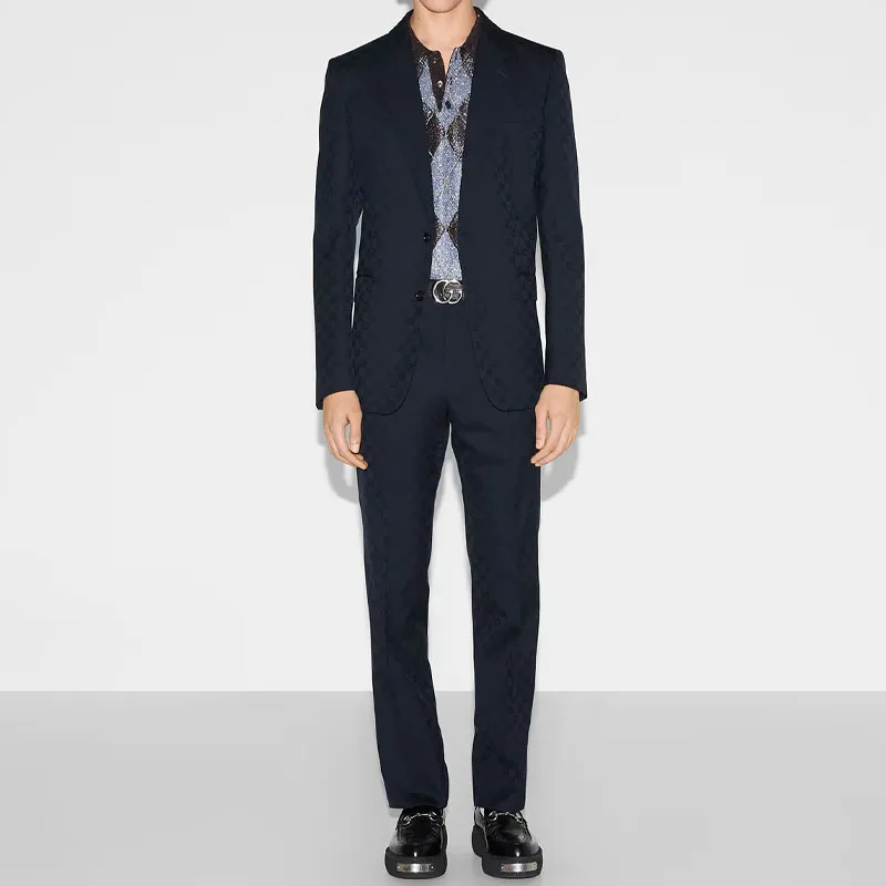GUCCI Monogrammed Buttoned Suit-3