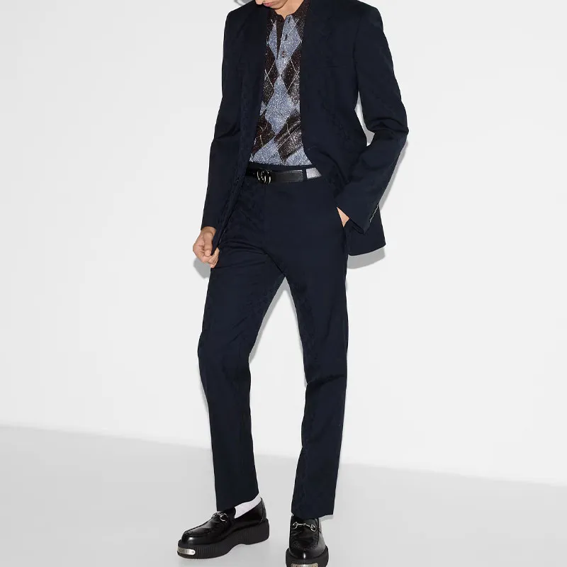GUCCI Monogrammed Buttoned Suit-6